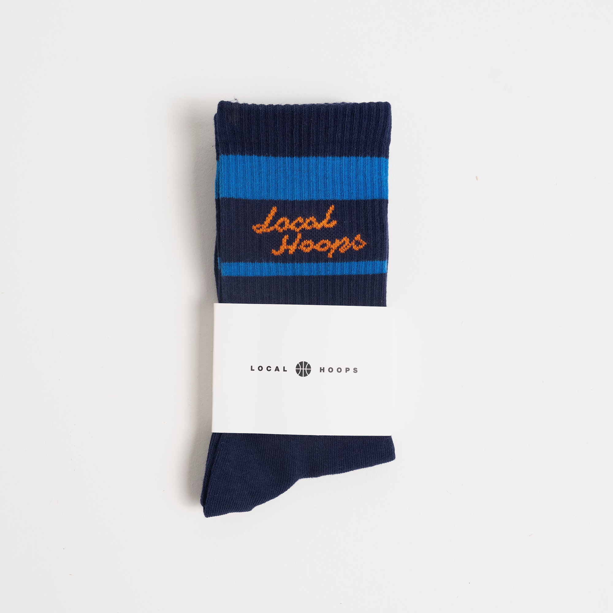 Orange & Blue Striped Socks