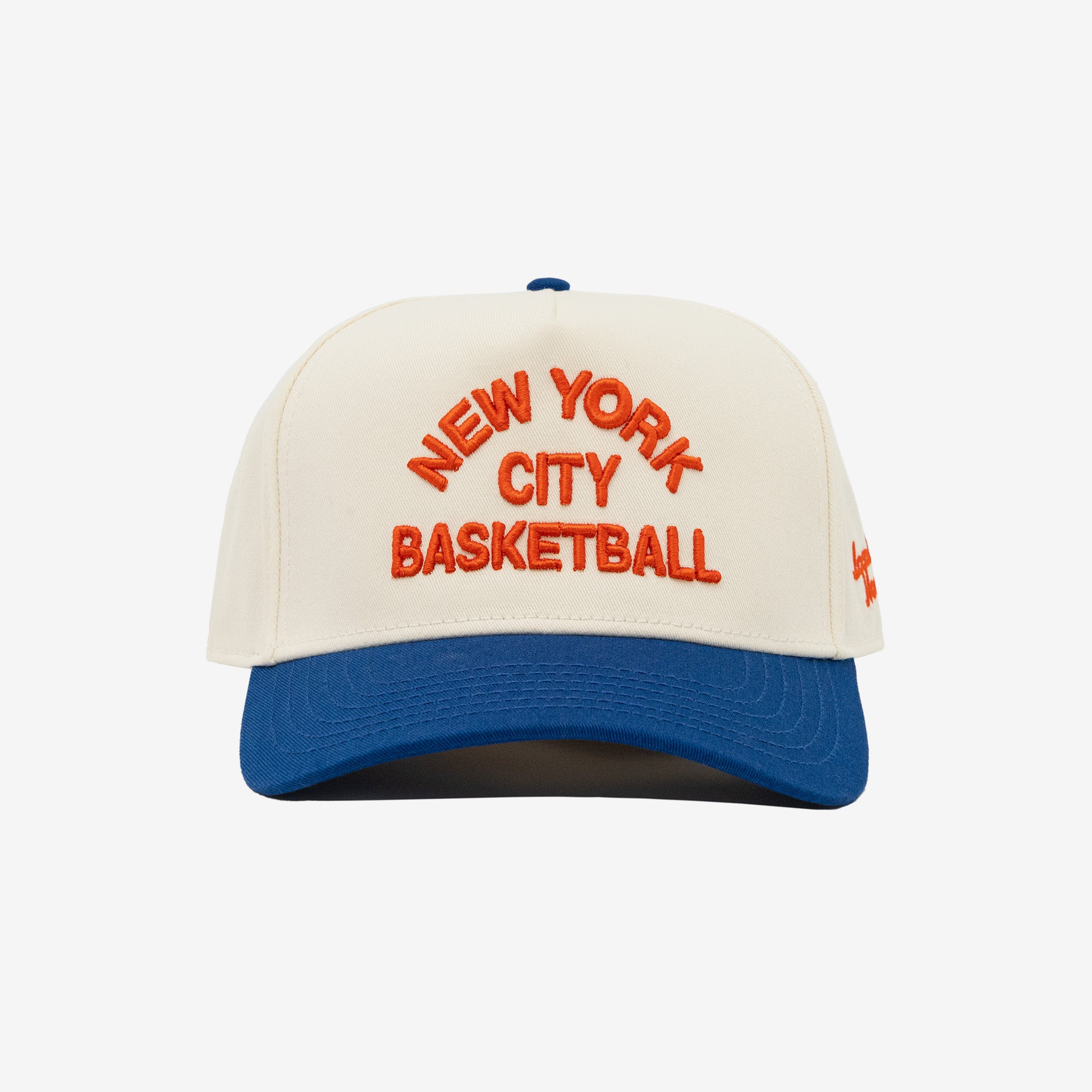 Orange and Royal New York Basketball Hat