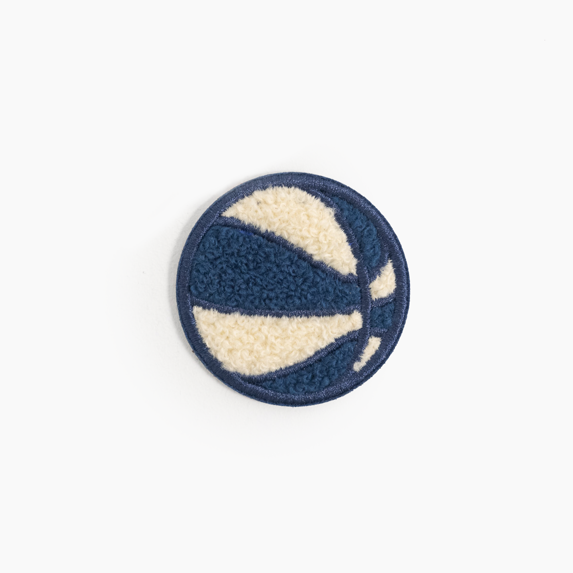 Blue and Cream Chenille Basketball Patch