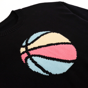 Intarsia-Knit Pastel Logo Sweater