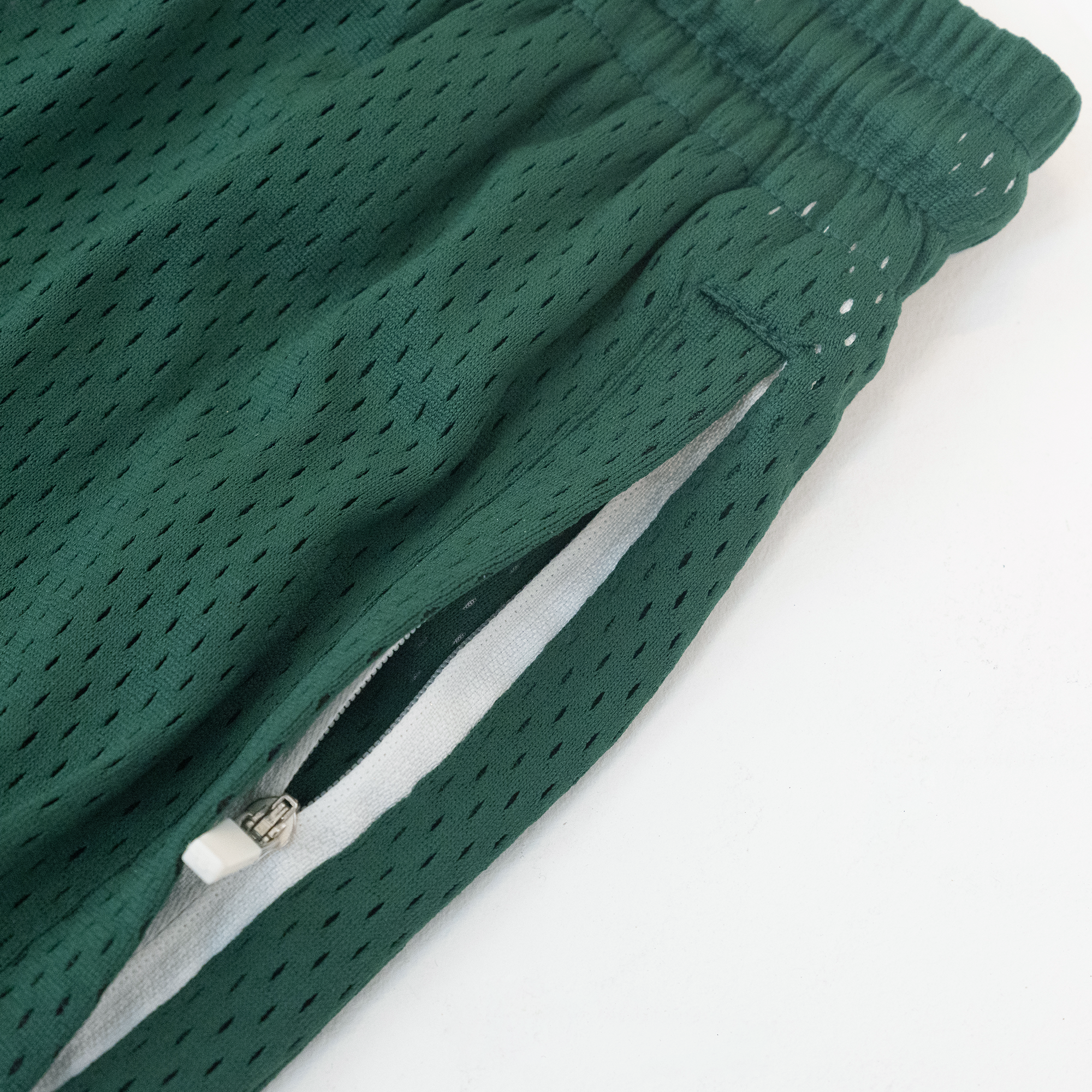 Kids Hunter Green Two-Tone Game Shorts