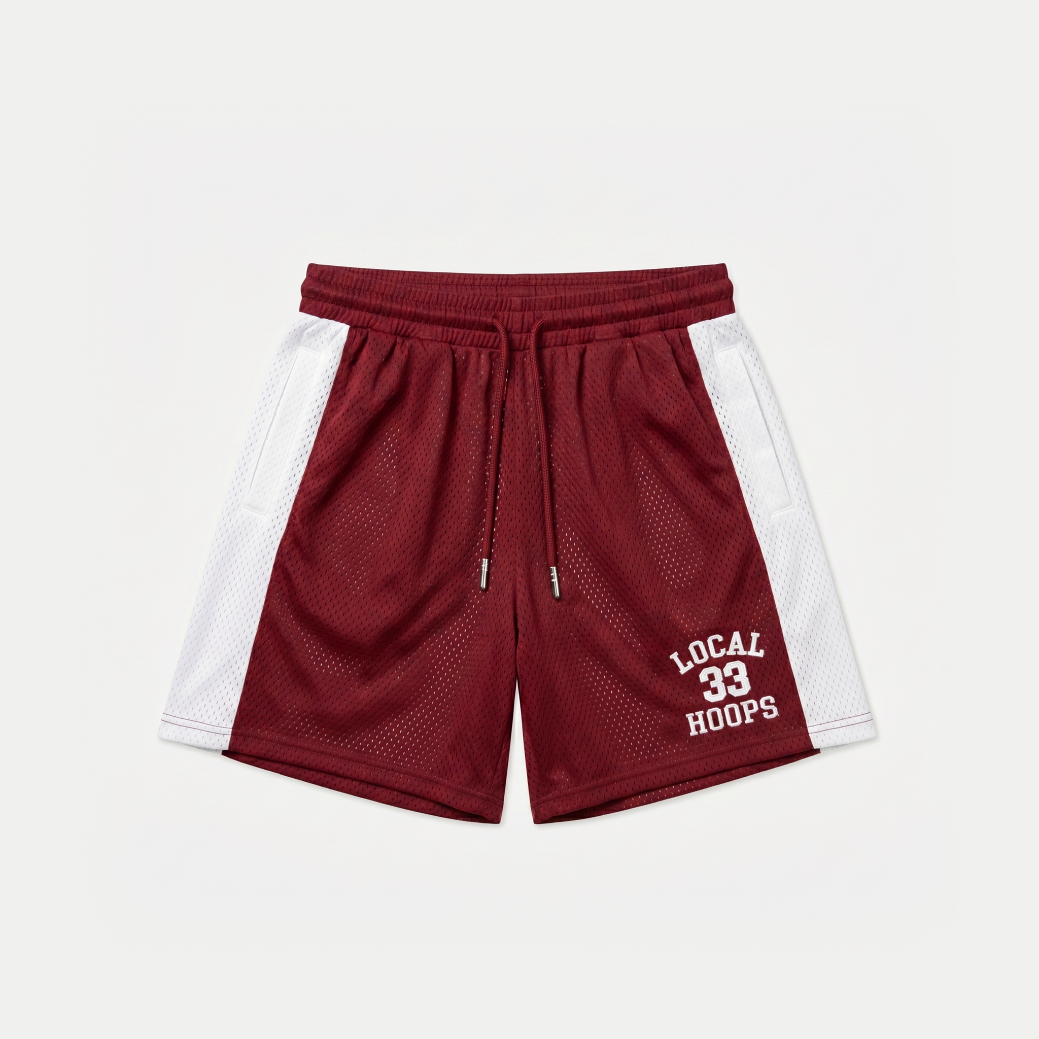 Maroon & White Game Shorts – LOCAL HOOPS