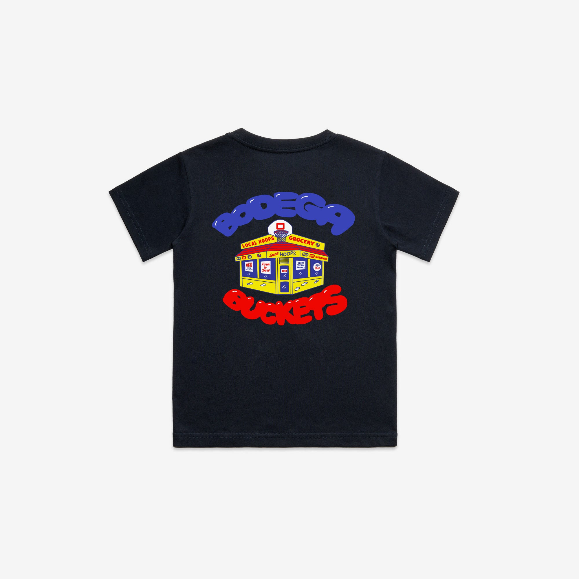 Kids Bodega Buckets Tee Black