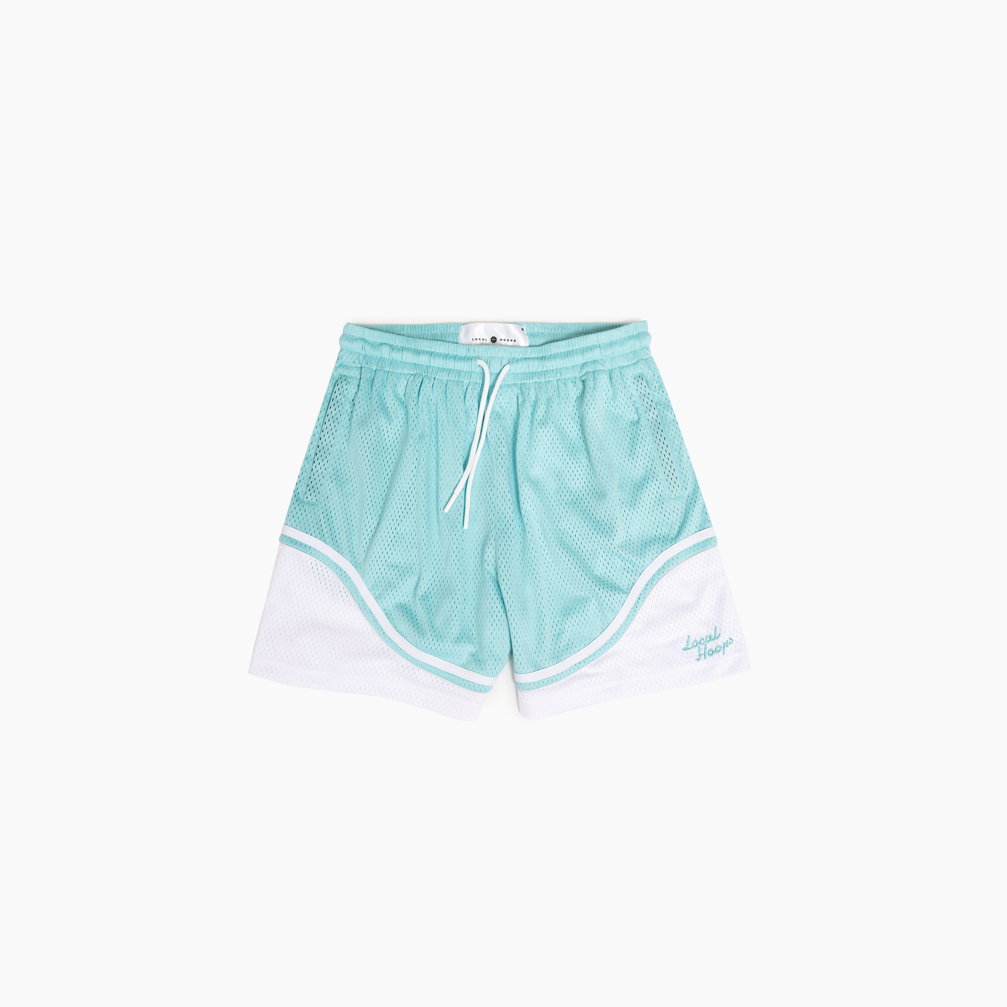 Kids Aqua Blue Two-Tone Game Shorts