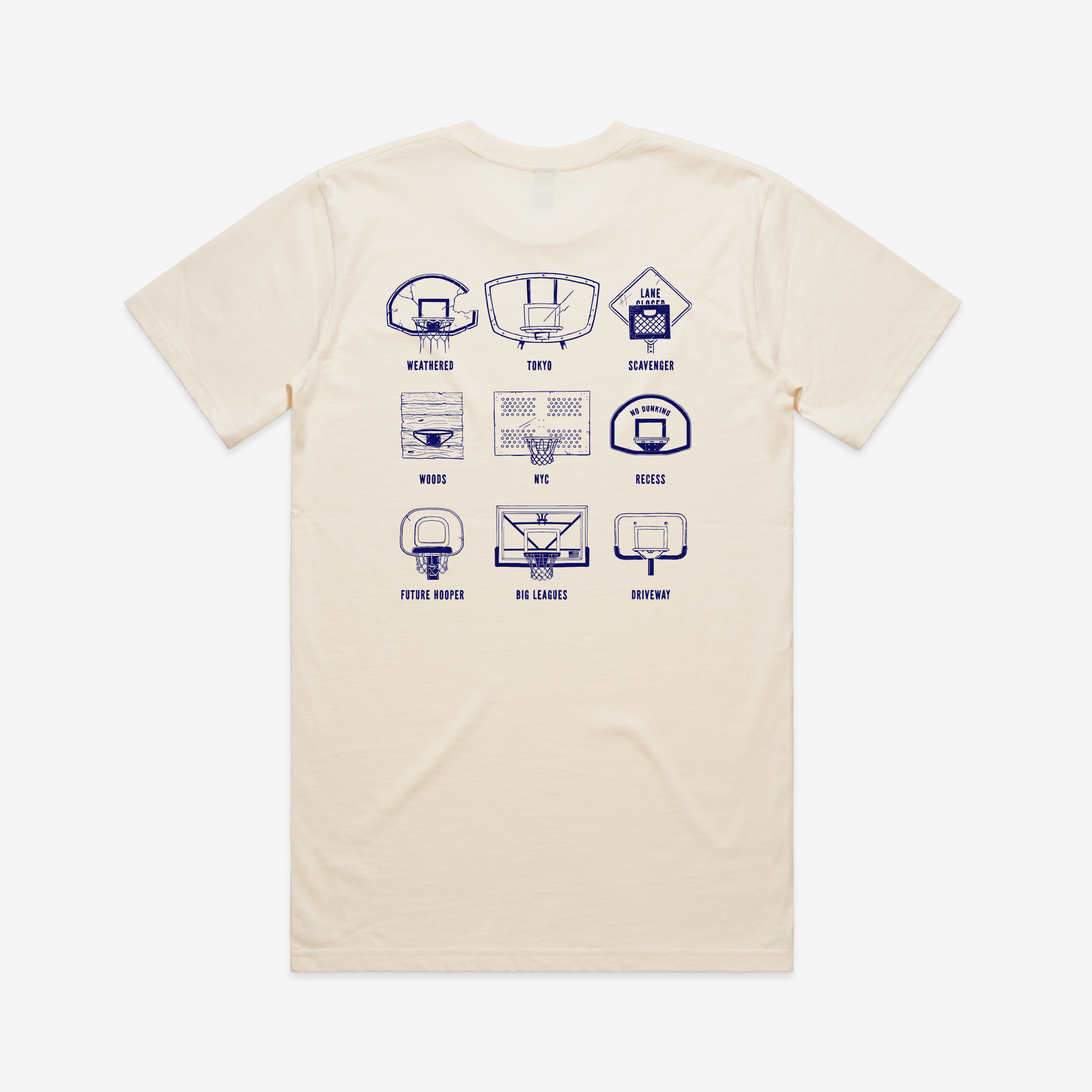 Ecru Backboard Tee – LOCAL HOOPS