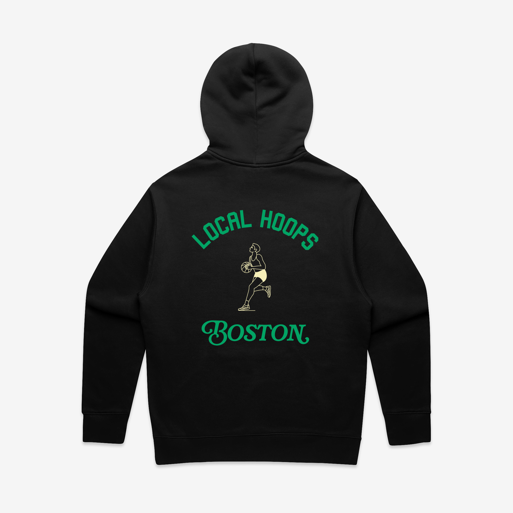 Boston Basketball Black Hoodie