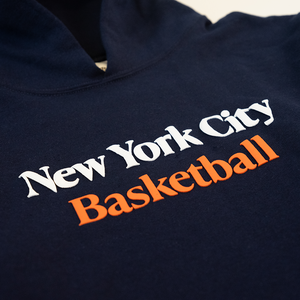 Kids New York City Navy Basketball Hoodie