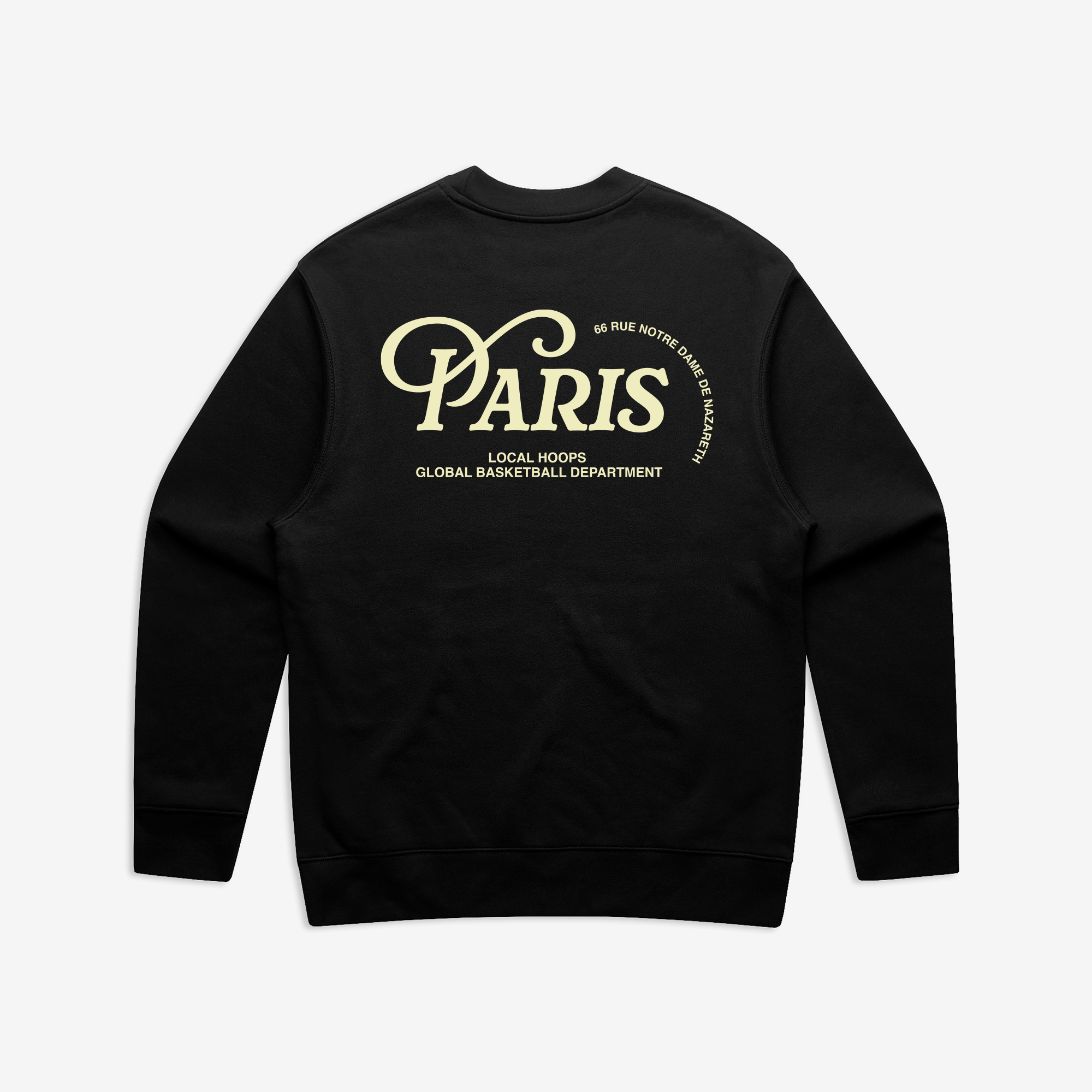 Black Global Basketball Department Crewneck