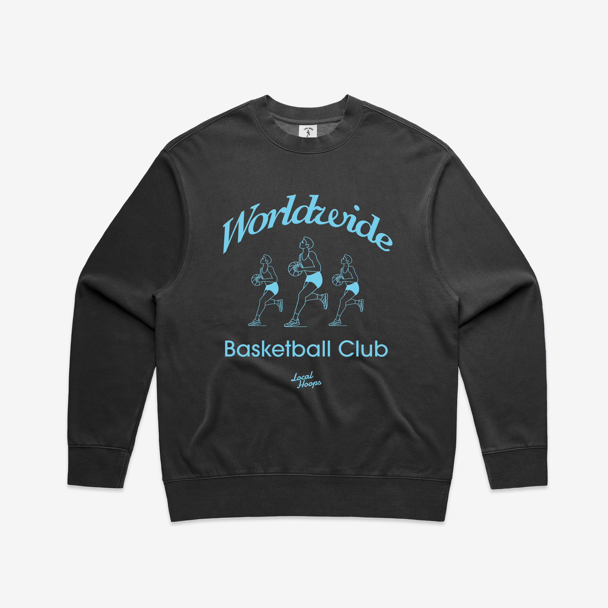 Faded Black Worldwide Basketball Club Crewneck