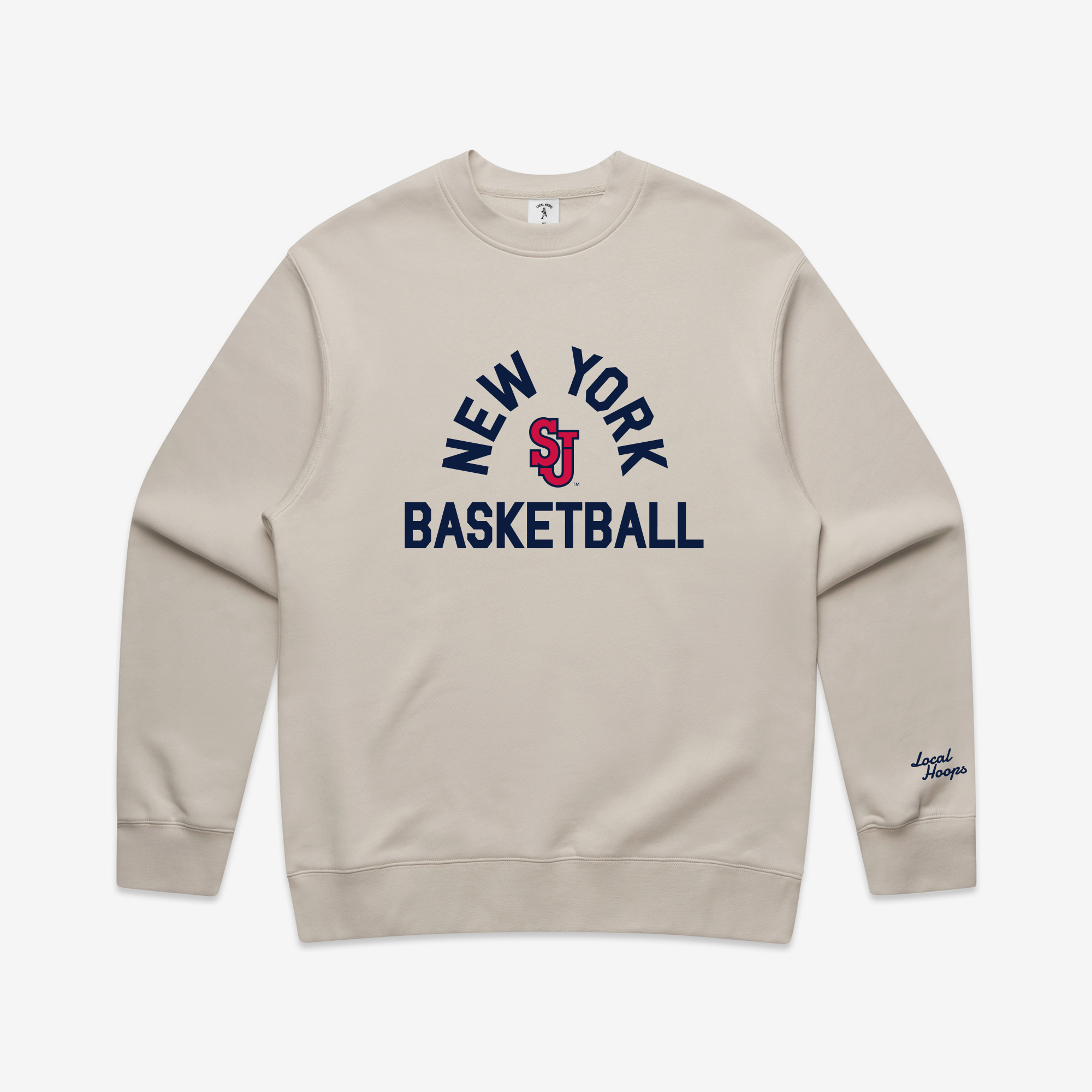 St. John's Faded Bone NY Basketball Crewneck