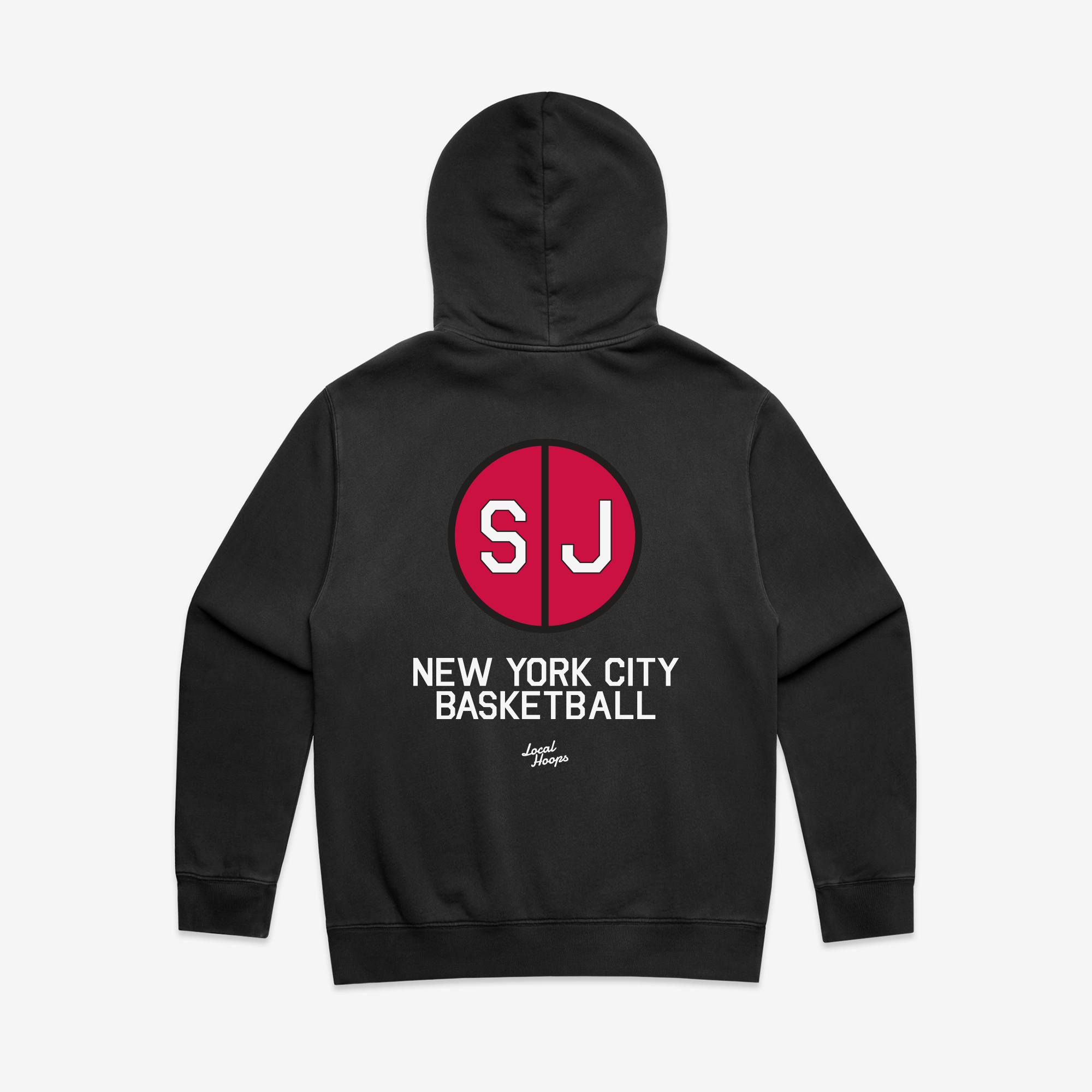 John's Faded Black NYC Basketball Hoodie