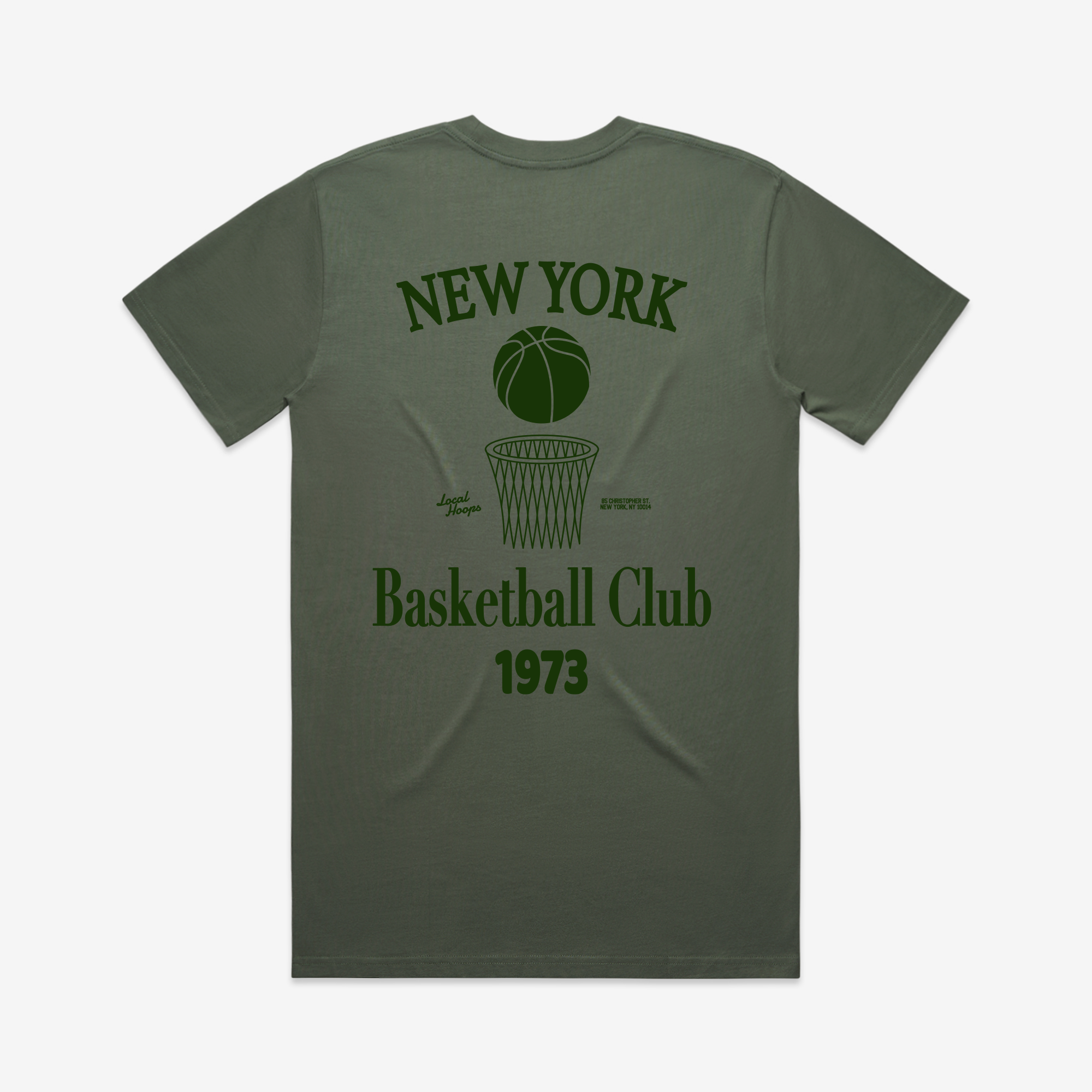 New York Basketball Club Tee Tonal Green