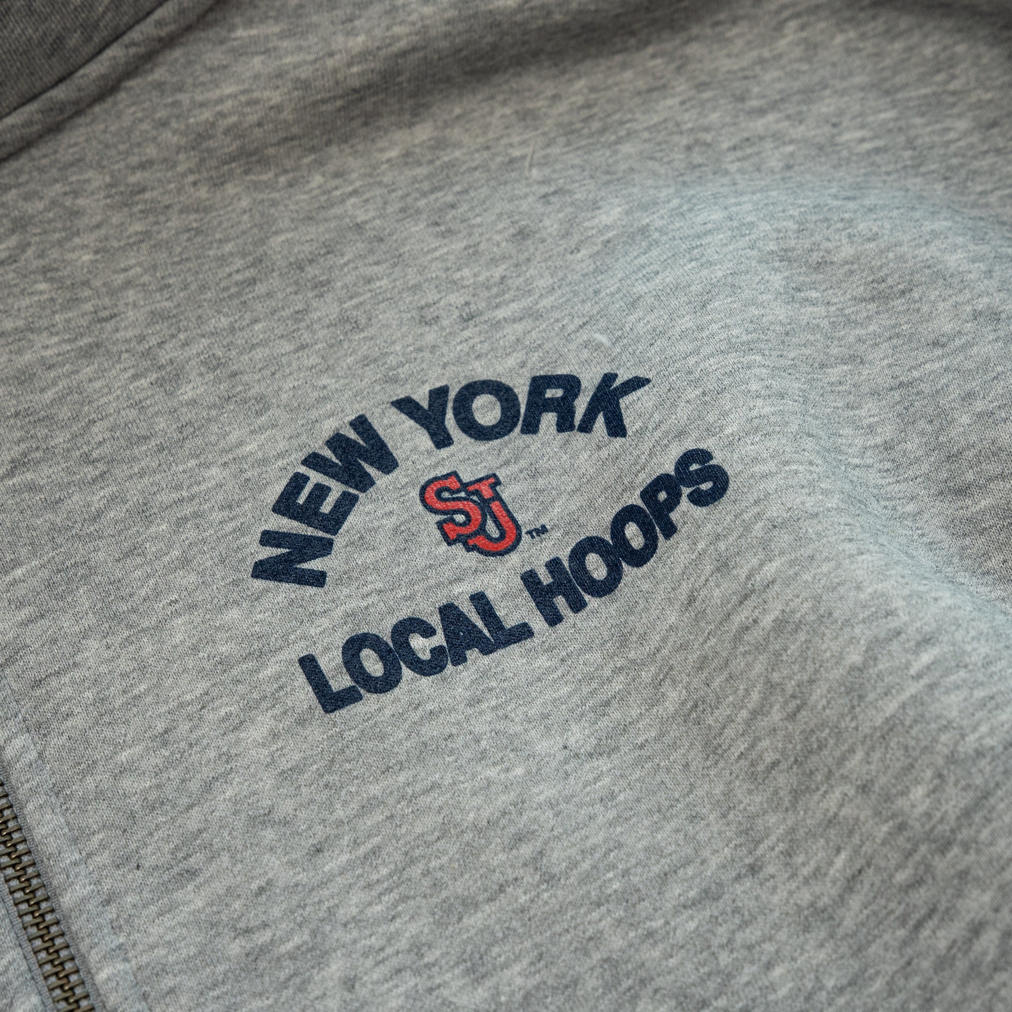 St. John's Logo Grey Zip Hoodie – LOCAL HOOPS