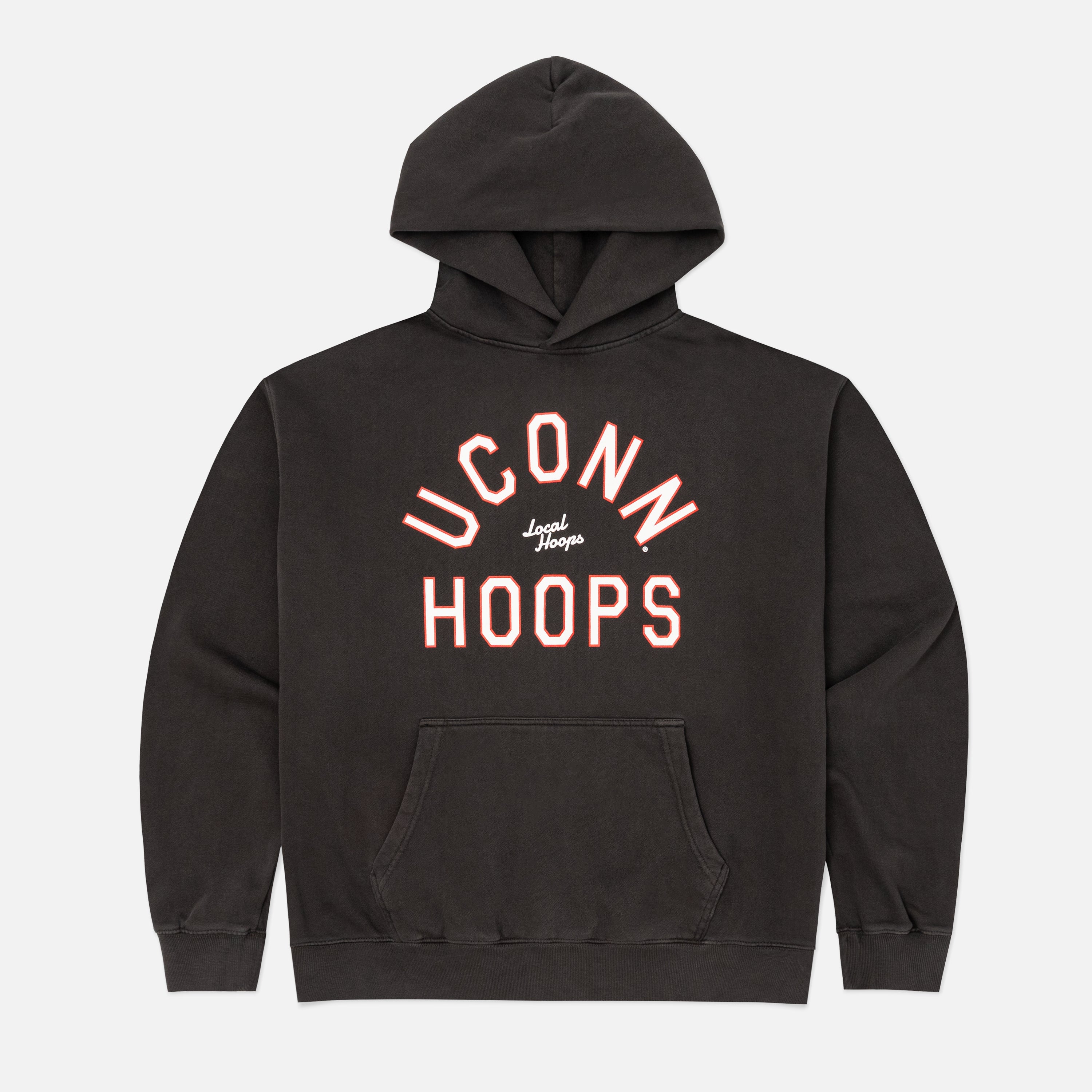 Uconn Hoops Faded Black Hoodie
