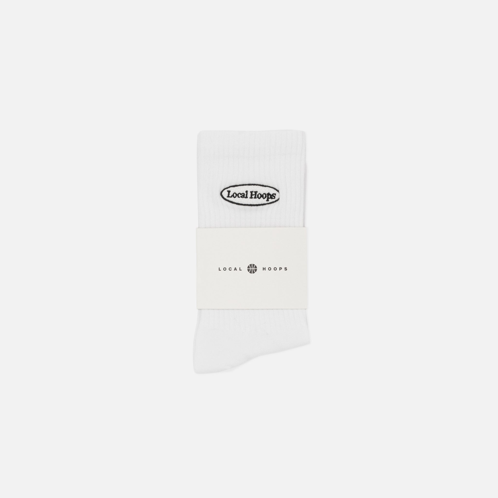Adult Mid Embroidered Oval White