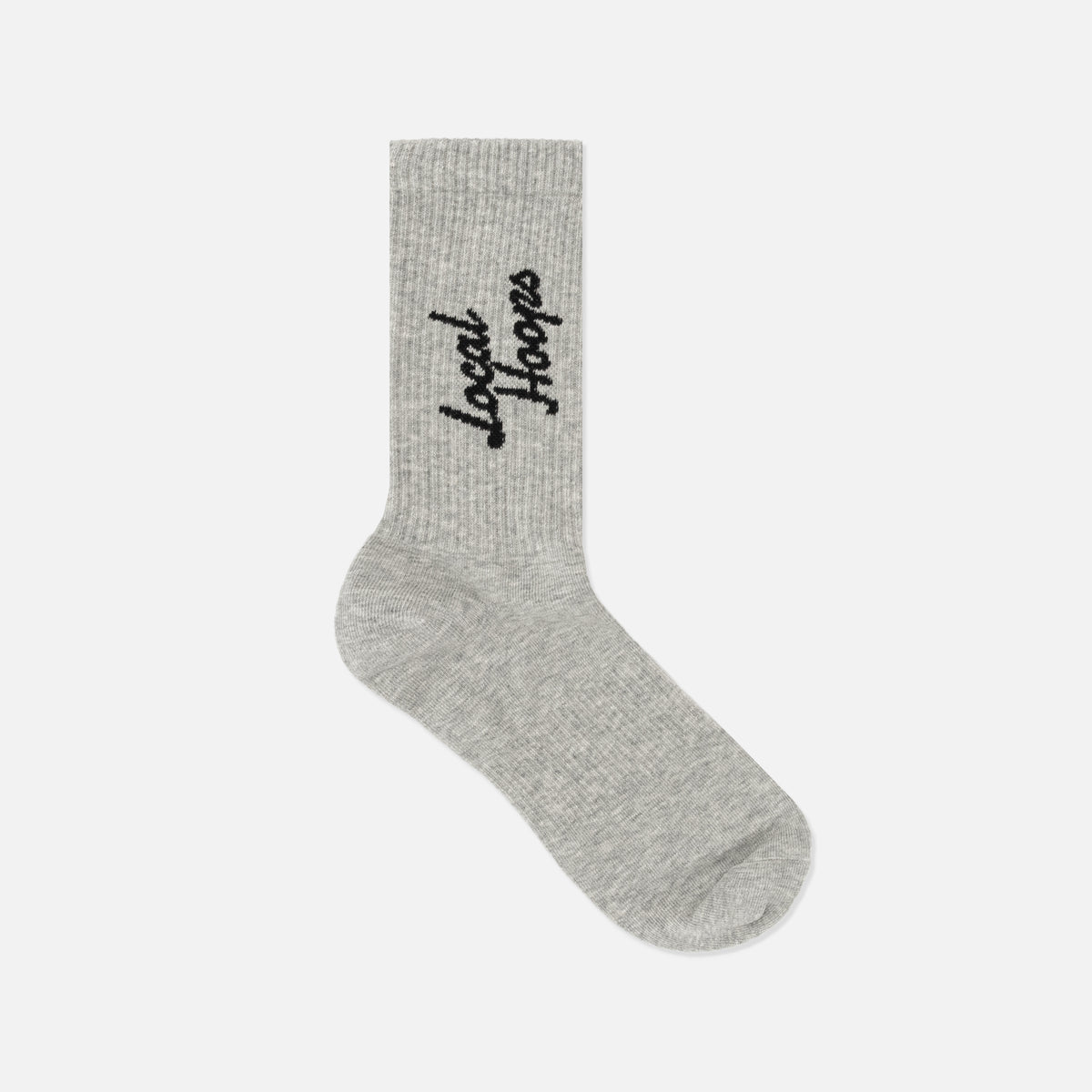 Adult Script Sock Gray – LOCAL HOOPS