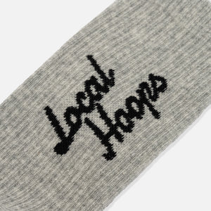 Adult Script Sock Gray