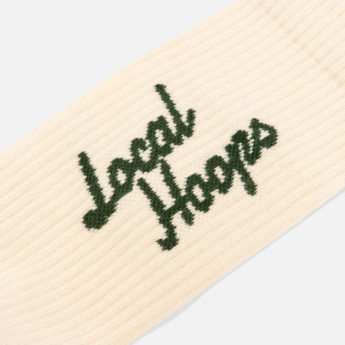 Adult Script Sock Cream – LOCAL HOOPS
