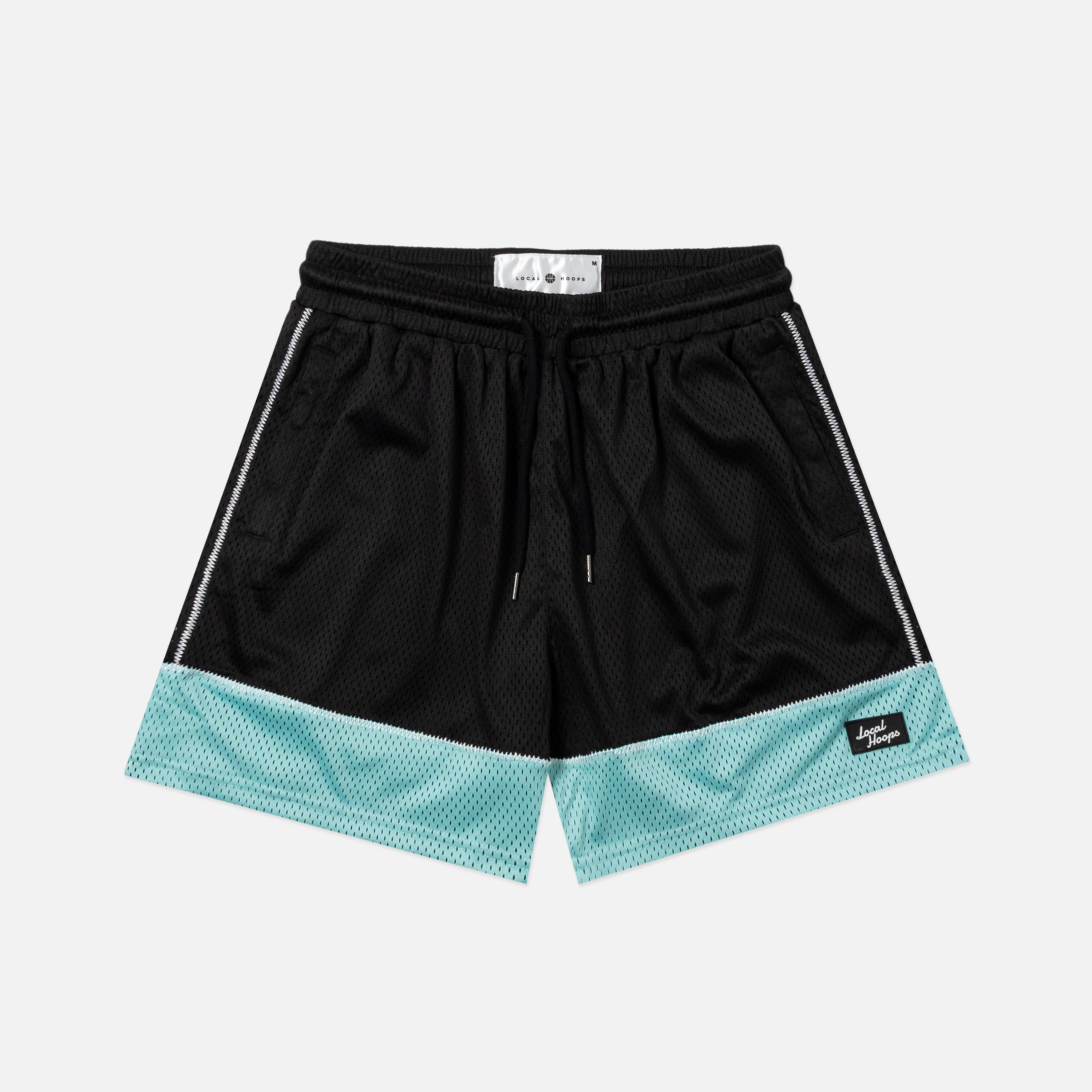 Black & Seafoam Game shorts