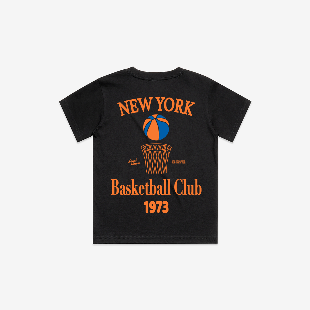 Kids Black New York Basketball Club Tee