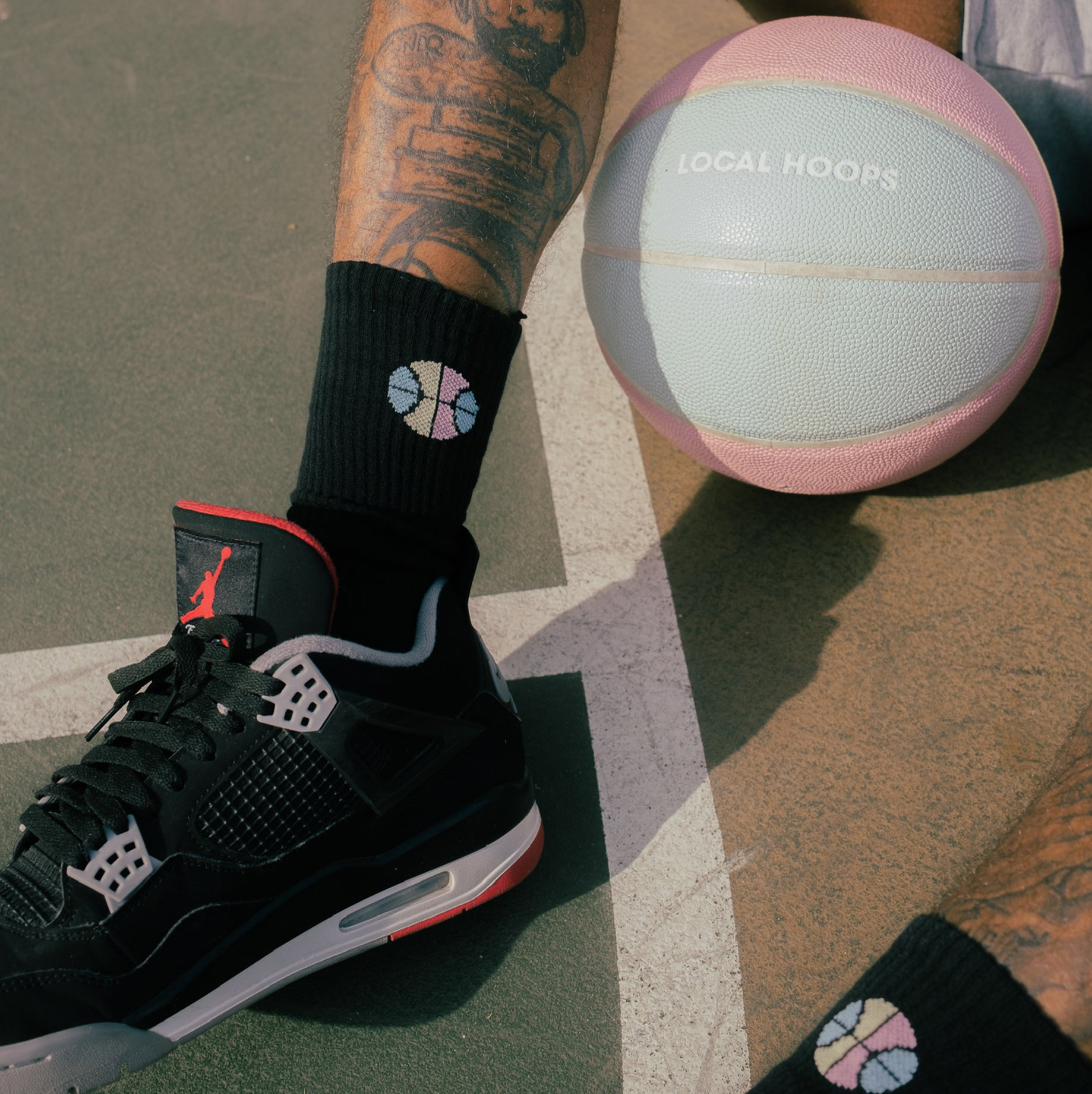 Black Logo Socks