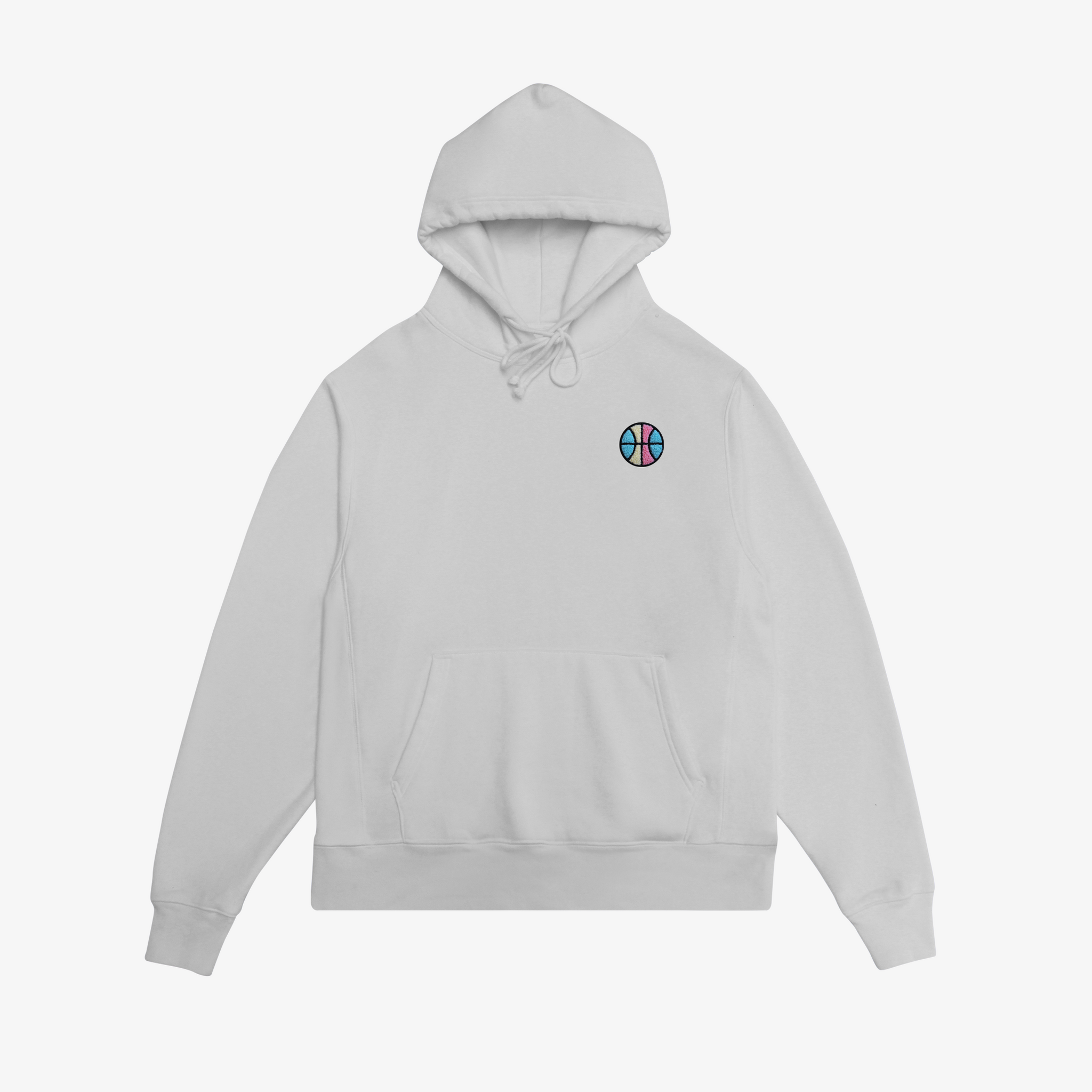 White Chenille Logo Hoodie – LOCAL HOOPS