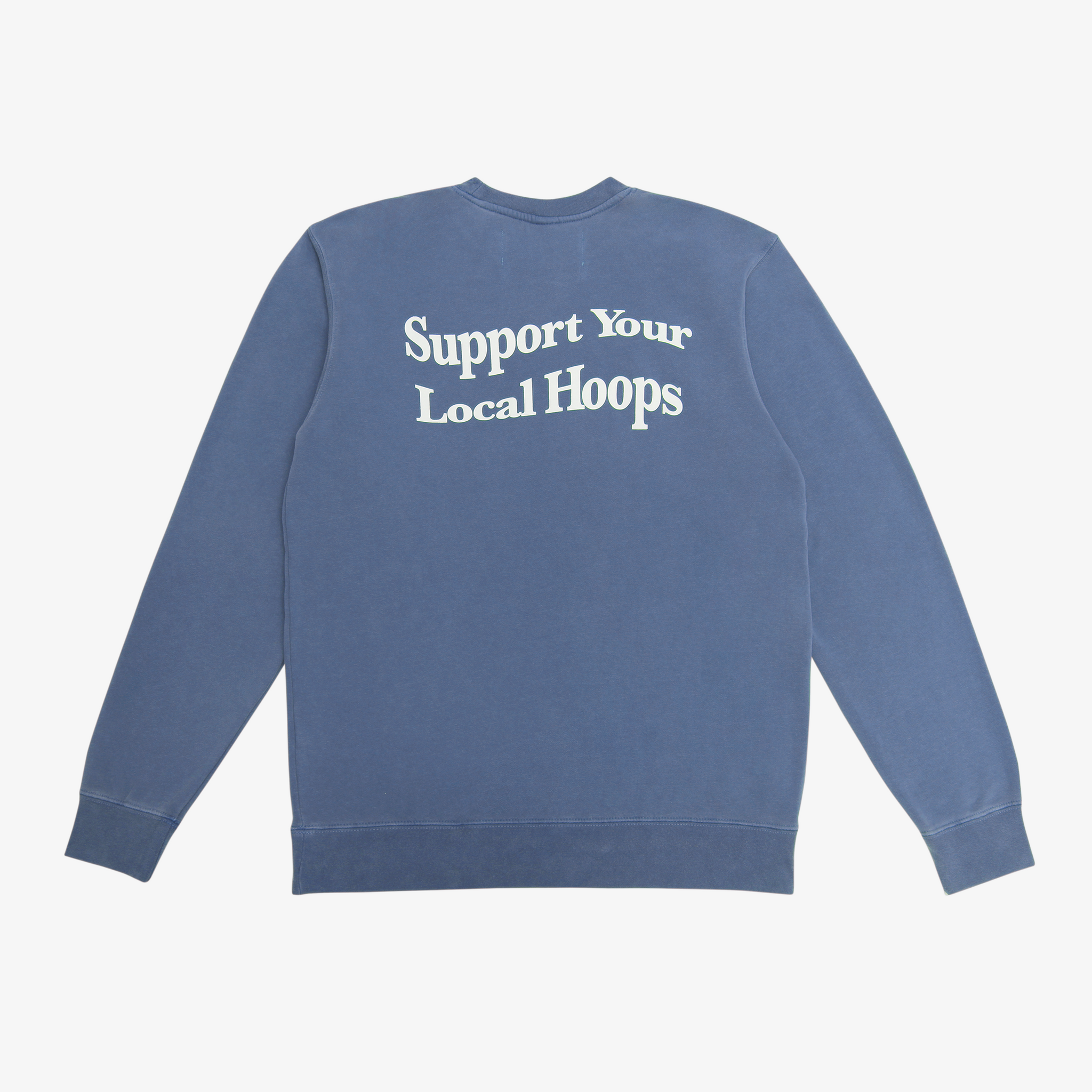Lightweight Slate Support Your Local Hoops Crewneck