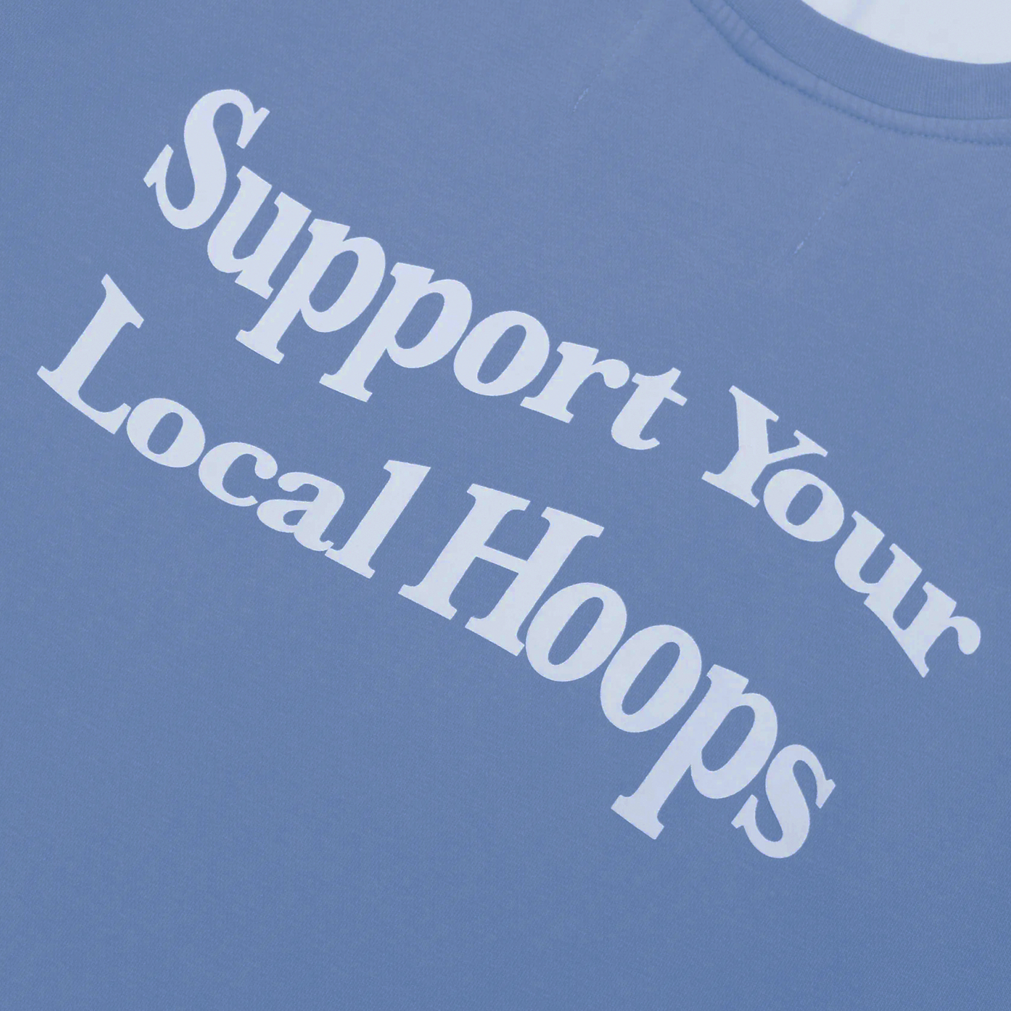 Lightweight Slate Support Your Local Hoops Crewneck